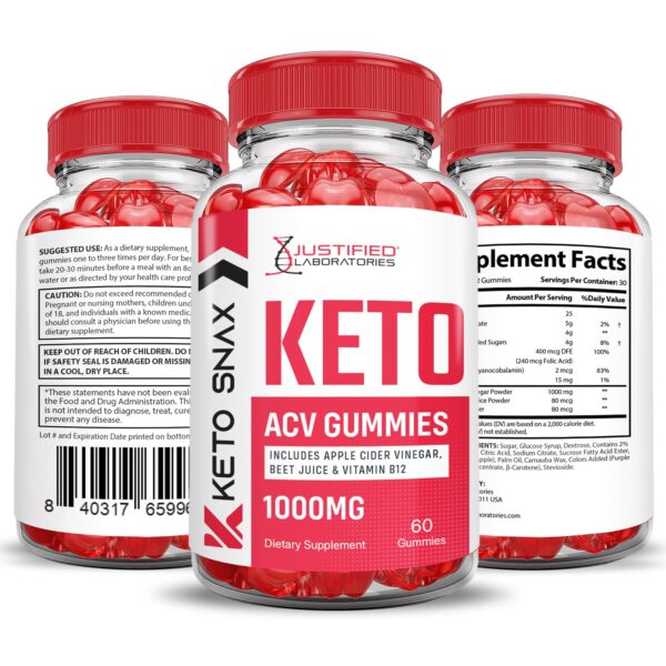 Justified Labs Keto Snax kit gomitas 120 unidades