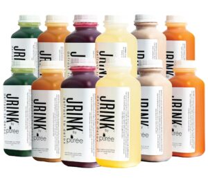 Botellas jugo orgánico JRINK Purée limpieza 2 días 16 oz