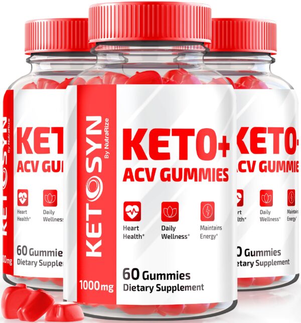 Ketosyn ACV Keto Gummies paquete de 180 gomitas para adelgazar