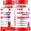 Paquete gomitas Supra Keto ACV pérdida peso natural suplemento premium
