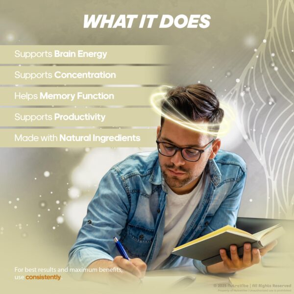 Detalle cápsulas naturales NutraVibe pineal activator