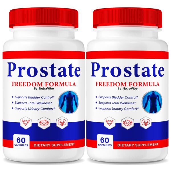 Paquete de 2 Prostate Freedom cápsulas para salud prostática masculina