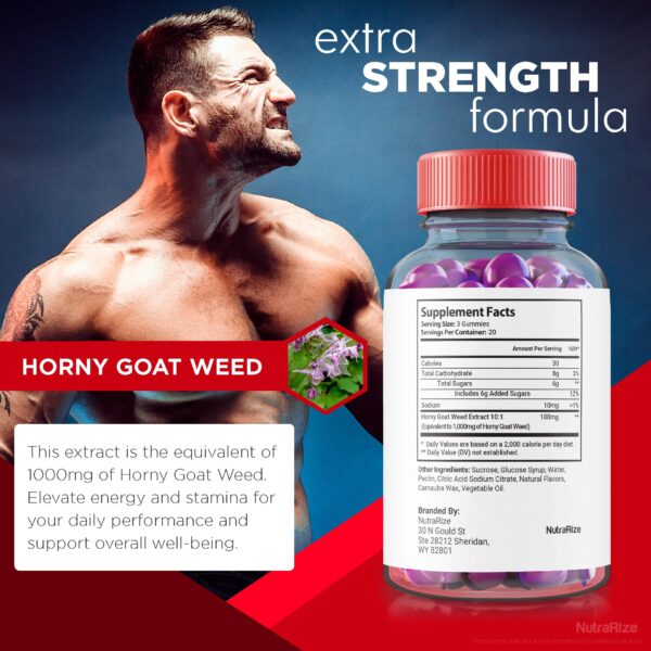 Gomitas ravage x para enfoque y salud integral hombres nutrarize