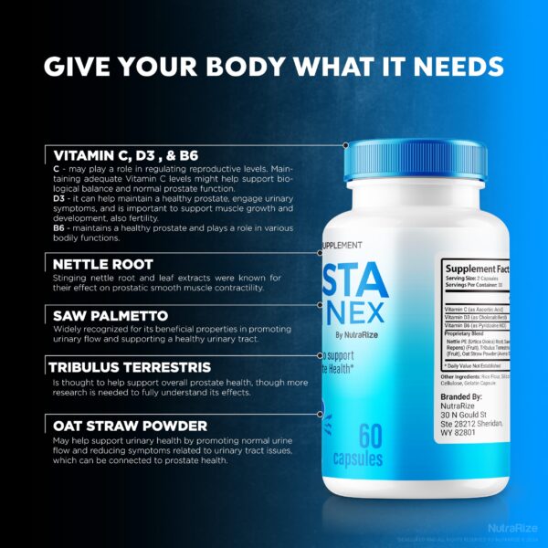 Suplemento NutraRize Prostalinex fórmula oficial para prostática