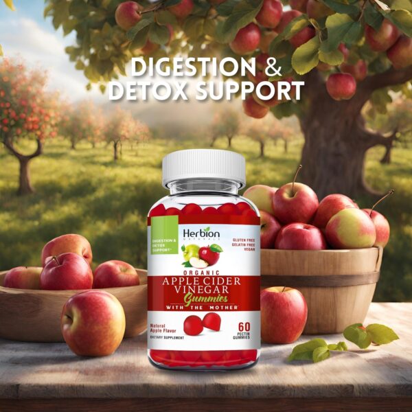 Presentación y detalle de gomitas veganas HERBION