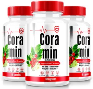 Cápsulas naturales Coramin soporte salud máxima potencia