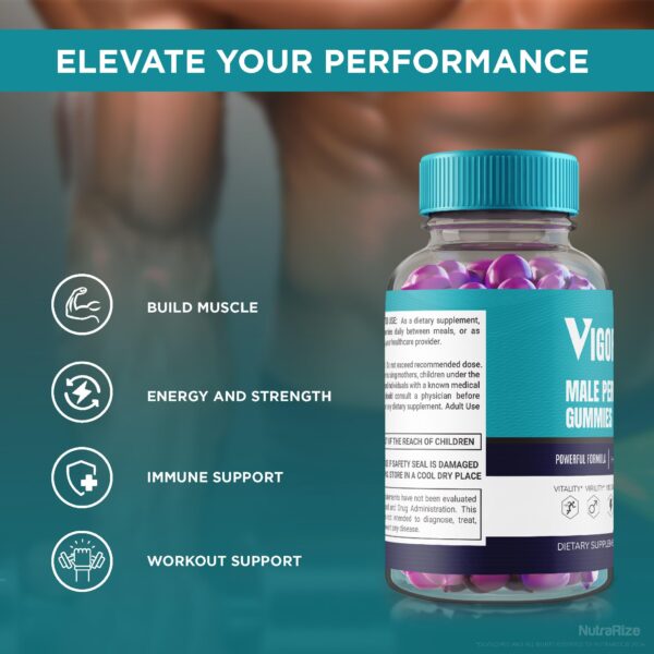 Gomitas Vigorasm hombres concentración y resistencia durante el día