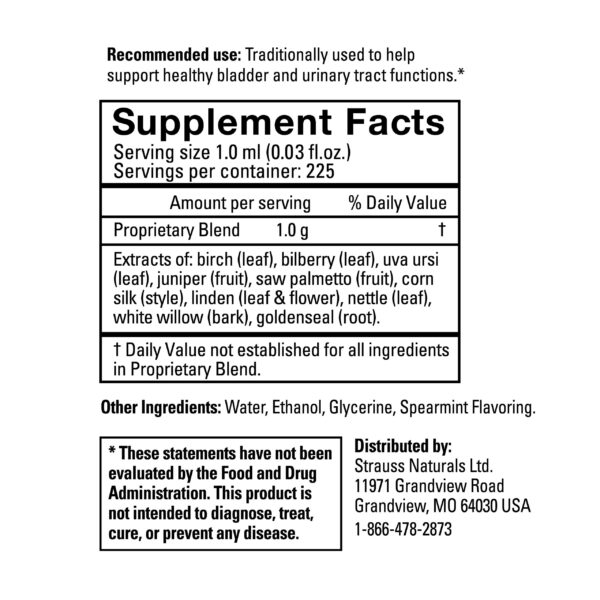 Apoyo al sistema urinario con gotas naturales Strauss