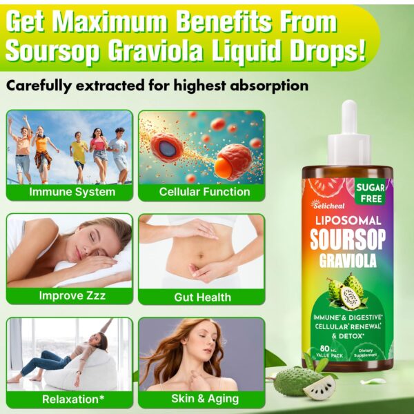 Botella suplemento Soursop Bitters Selicheal presentación líquida