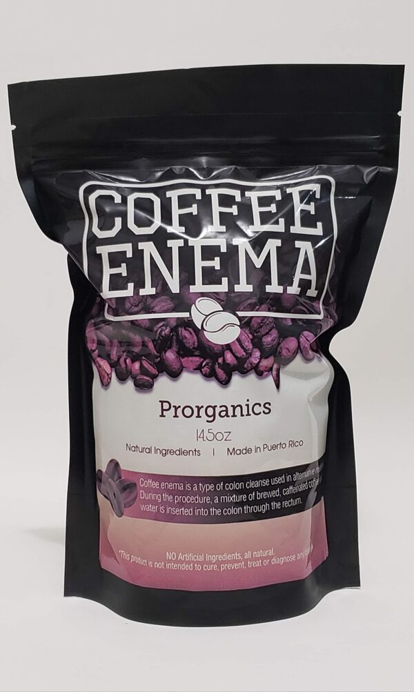 Enema de café orgánico Prorganics limpieza natural de colon