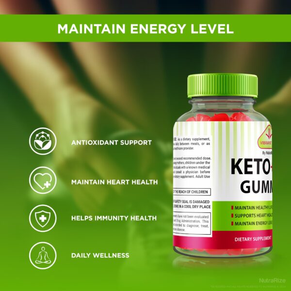 Caja de 3 paquetes gomitas Keto ACV Vibrant Life