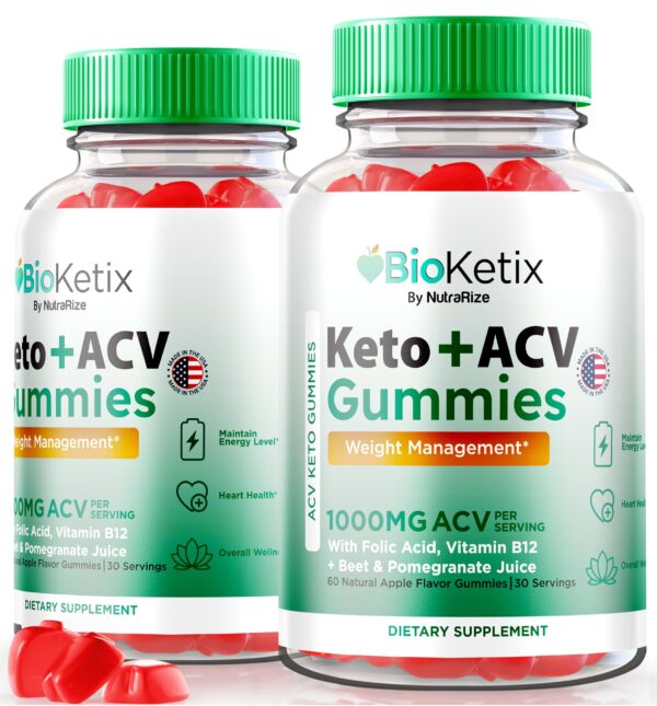 Paquete gomitas Bioketix Keto ACV apoyo pérdida peso natural