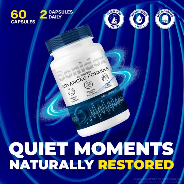 Suplemento NutraVibe para soporte auditivo diario