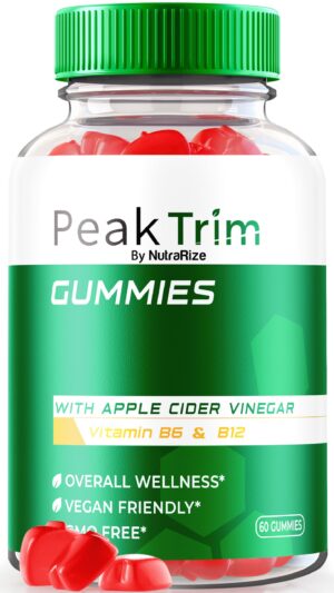 Frasco oficial PeakTrim gomitas keto vinagre de sidra 1000mg