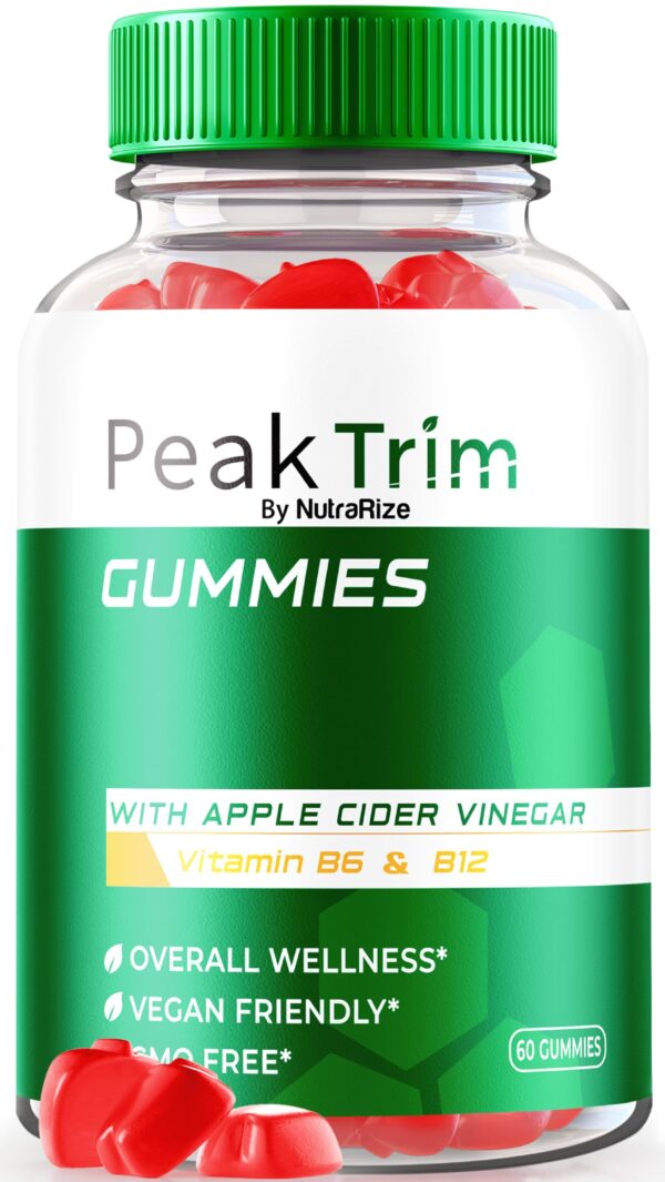 Frasco oficial PeakTrim gomitas keto vinagre de sidra 1000mg