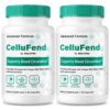 Frascos de CelluFend NutraVibe suplemento natural 120 cápsulas