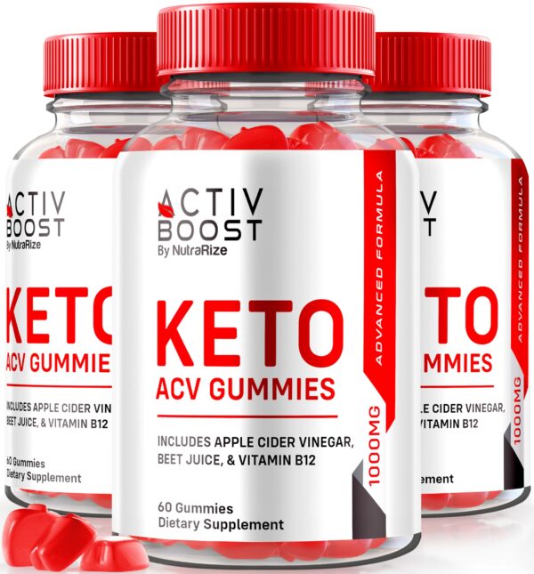 Paquete NutraRize Activ Boost Keto ACV Gummies 3 unidades