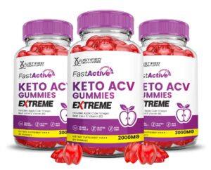 Fast Active Keto ACV gomitas paquete 3 vista frontal