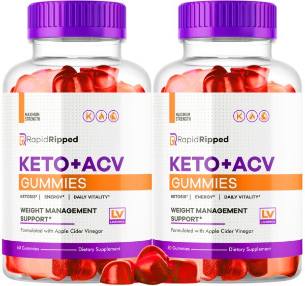 Gomas LIVORKA Rapid Ripped Keto ACV fórmula natural