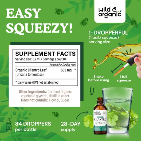 Extracto de hoja de cilantro Wild & Organic detox