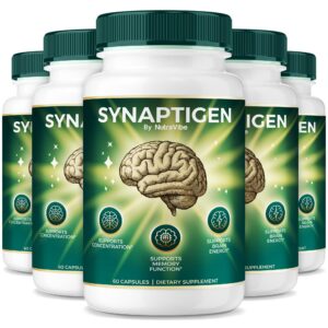 Paquete de 5 cápsulas Synaptigen apoyo para enfoque y memoria