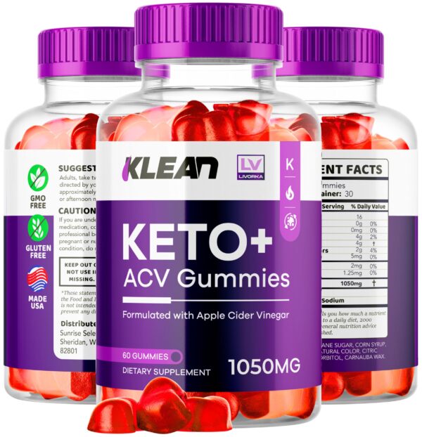 Pack de 3 gomitas Klean Keto ACV para control de peso