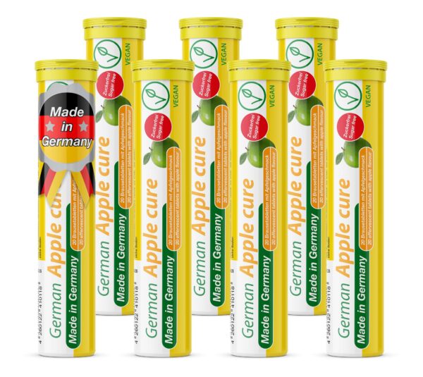 Etiqueta frontal de T&D German Apple Cure manzana