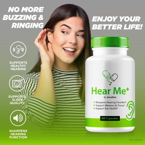 Cápsulas Hear Me + apoyo natural para salud auditiva