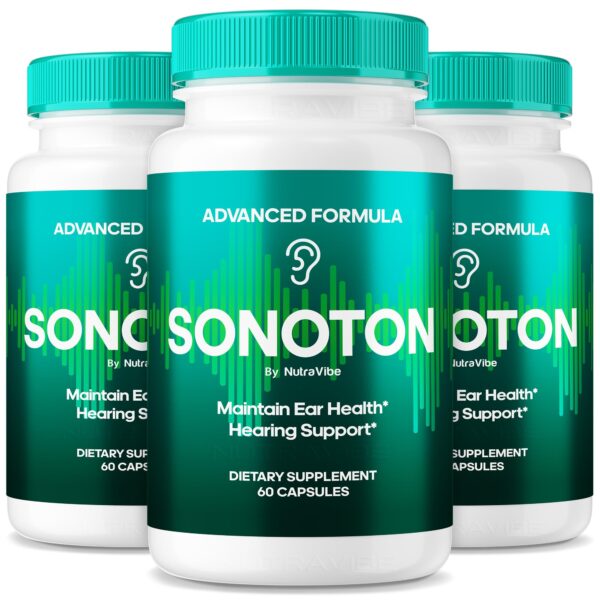 Paquete de cápsulas Sonoton para salud auditiva