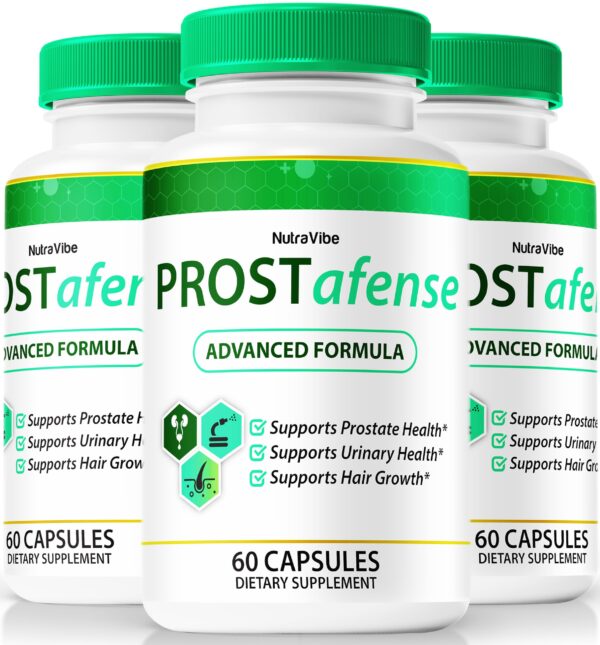 NutraVibe Prostafense paquete 3 frascos suplemento próstata