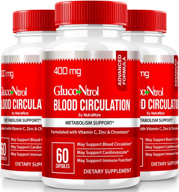 Paquete de 3 Glucontrol suplemento salud general 180 cápsulas