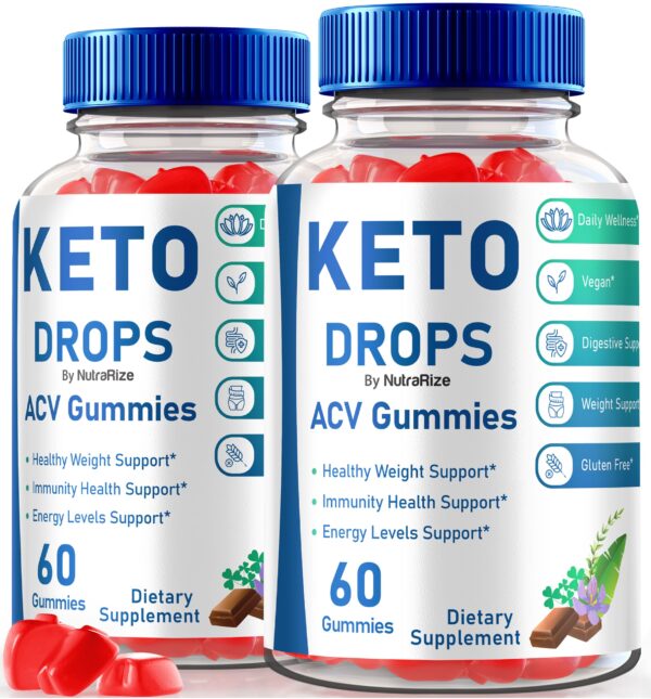 Paquete doble Keto Drops ACV gomitas 120 unidades