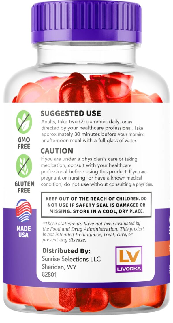 Detalle de gomitas UltraQuick ACV Keto para adelgazar