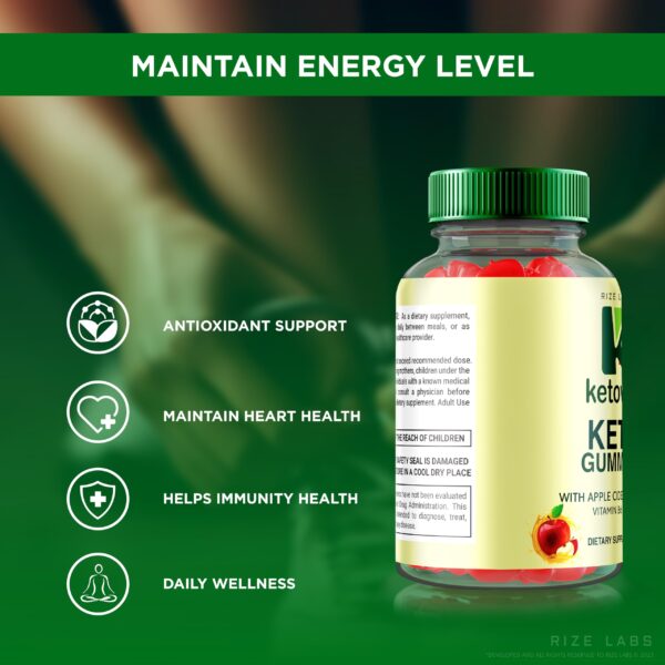 Gomitas Keto manzana con vinagre de sidra y apoyo carbohidratos