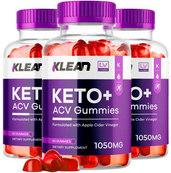 Klean Keto ACV gomitas paquete frontal para pérdida de peso