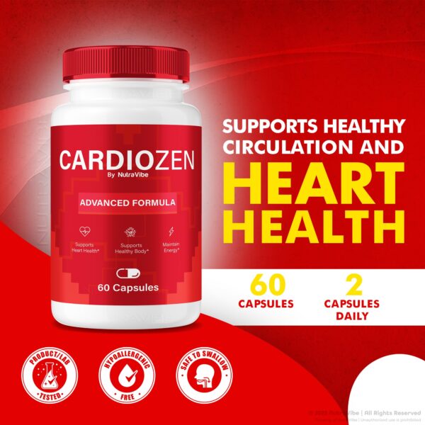 Cápsulas Cardio Zen fáciles de tragar NutraVibe