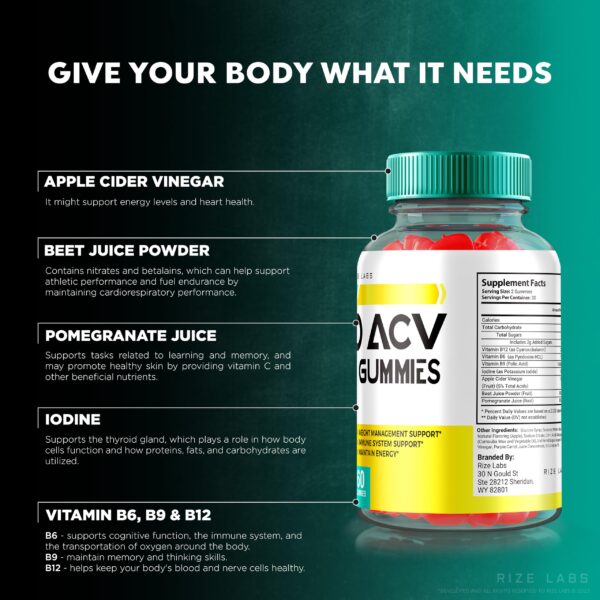 gomitas keto ACV rize labs 180 unidades paquete múltiple