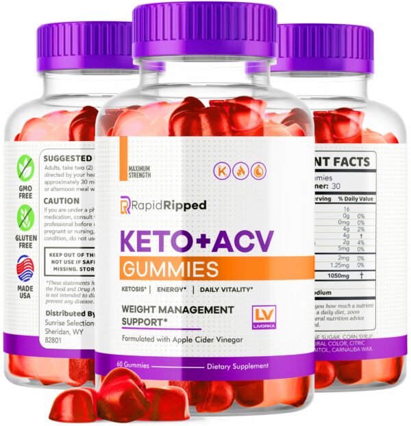 Gomas Rapid Ripped Keto ACV LIVORKA soporte avanzado