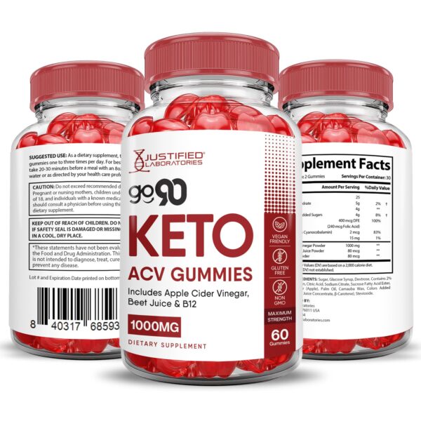 Gominolas sabor dulce Go 90 Keto ACV Justified Laboratories