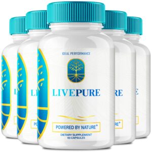 Cápsulas LivePure para desintoxicación de hígado paquete frontal