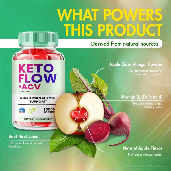 Gomitas Keto Flow ACV para salud y bienestar diario