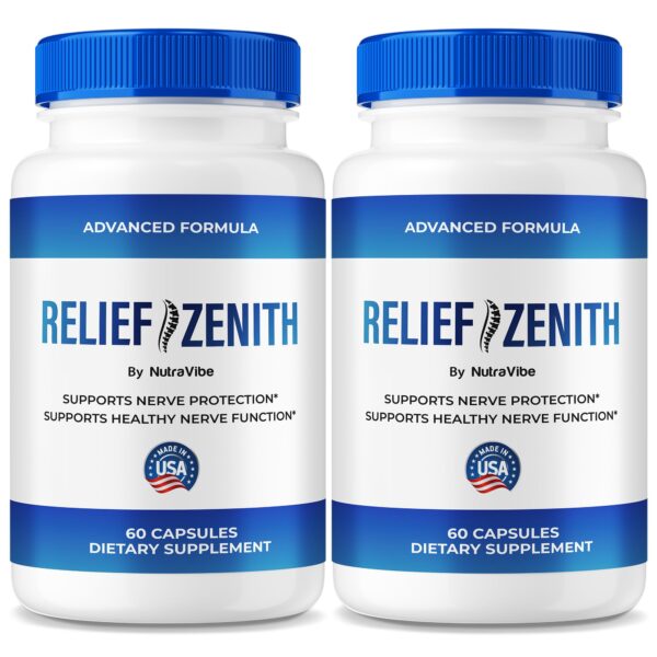Version 1.0.0 Cápsulas Relief Zenith para salud nerviosa y bienestar.