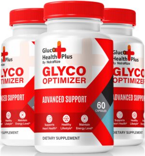 Frasco Gluco Health Plus NutraRize 180 cápsulas para salud y energía