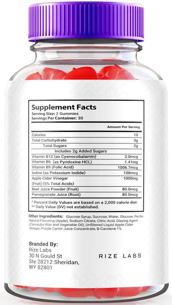 rize labs gomitas para reducción grasa abdominal