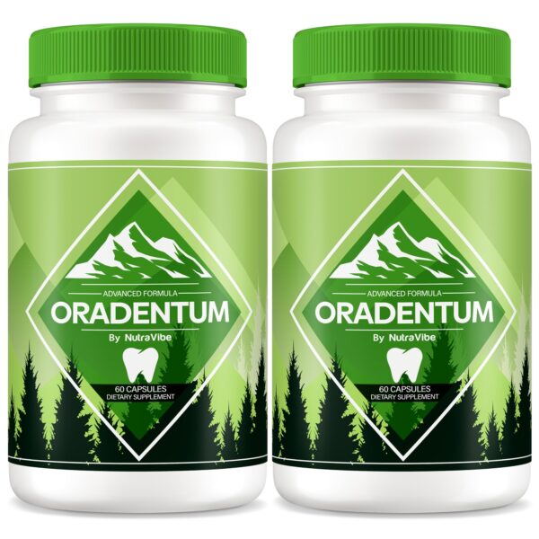 botella cápsulas Oradentum cuidado salud oral natural