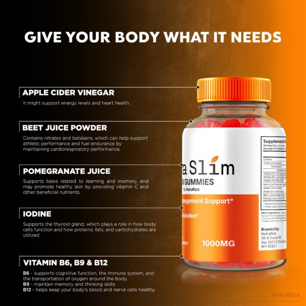 Frasco de gomitas PuraSlim Keto ACV fórmula premium