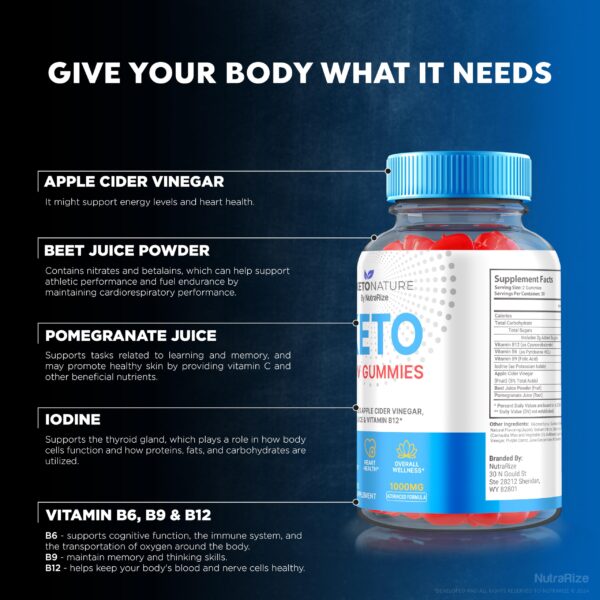 Gomitas KetoNature ACV variedad natural para pérdida de peso