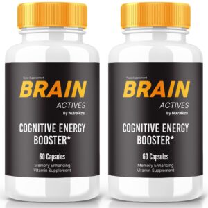 Paquete de 2 Brain Actives suplemento para memoria y enfoque