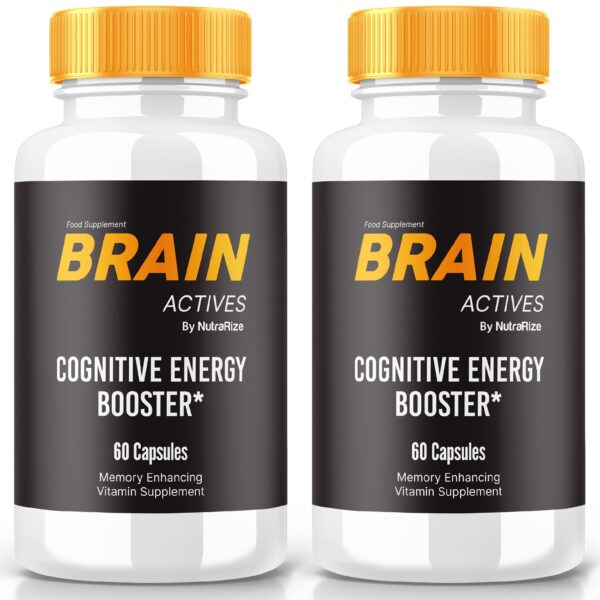 Paquete de 2 Brain Actives suplemento para memoria y enfoque