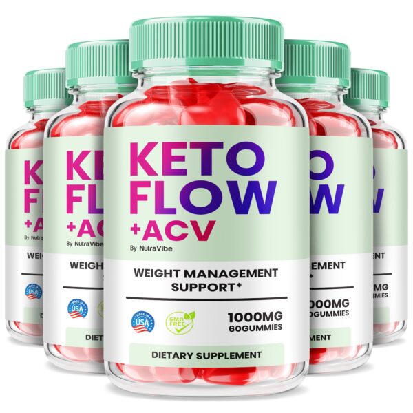 Paquete de 5 gominolas Keto Flow ACV para apoyo corporal y bienestar